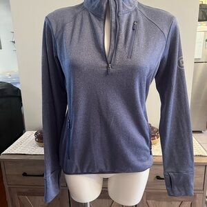 Gray Fitted Long Sleeve Hoodie